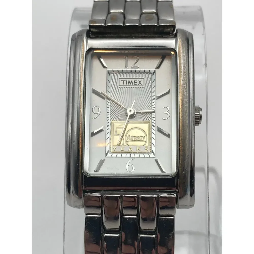 Timex Amway 50 Years Anniversary Watch 21mm - New Battery - Wrist 7